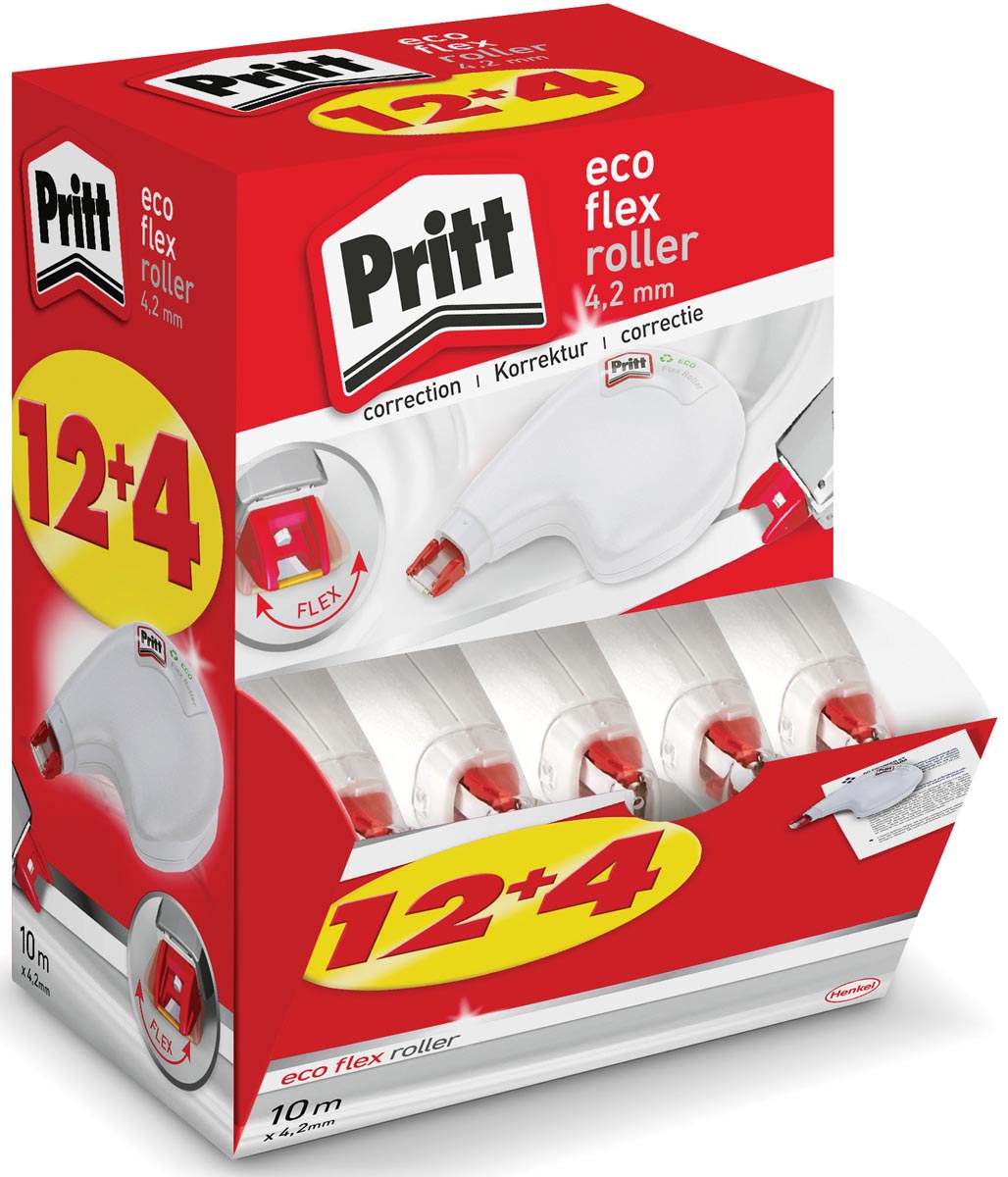 Pritt correctieroller Eco Flex, value pack met 12+4 stuks afbeelding
