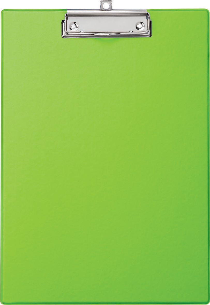 MAUL klemplaat pvc A4 staand neon groen MAUL klemplaat pvc A4 staand neon groen