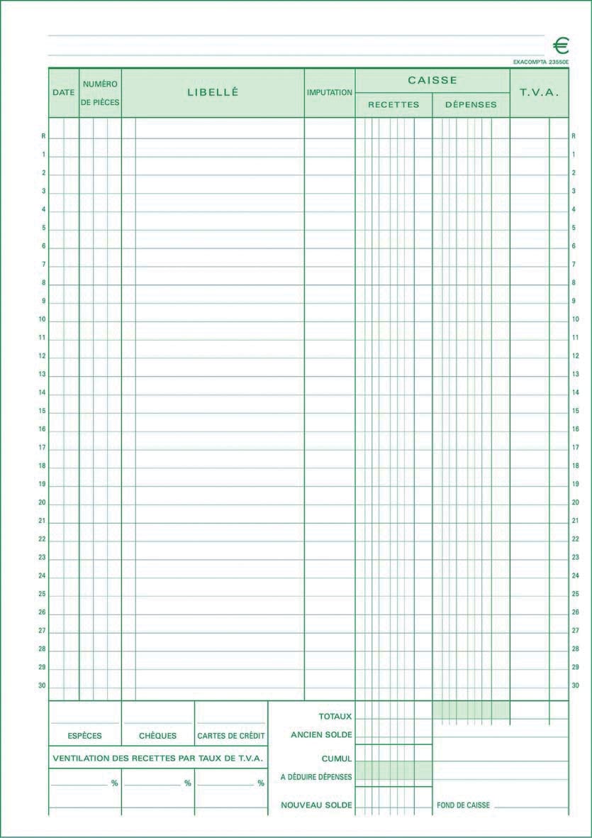 Exacompta kasboek, ft A4, Franstalig, dupli (50 x 2 vel) afbeelding