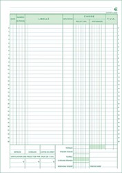 Exacompta kasboek, ft A4, Franstalig, dupli (50 x 2 vel)