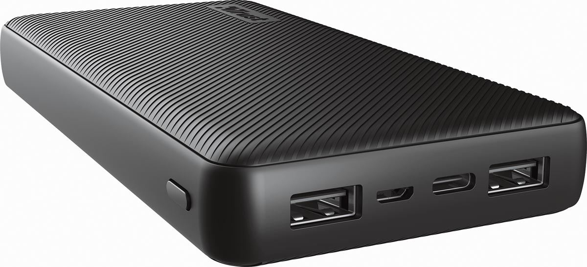 Trust Primo powerbank, 20.000 mAh, zwart