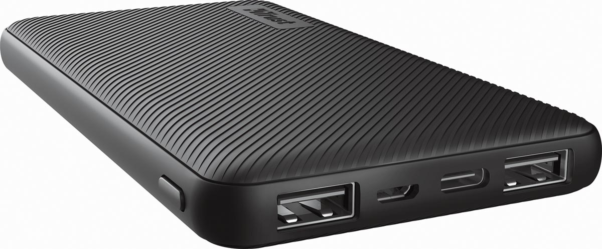 Trust Primo ultradunne powerbank, 10.000 mAh, zwart Trust Primo ultradunne powerbank, 10.000 mAh, zwart