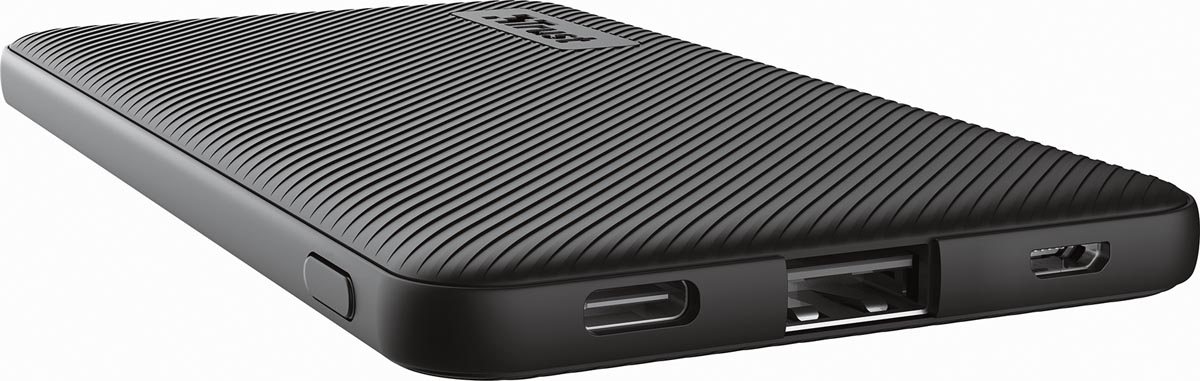 Trust primo ultradunne powerbank, 5.000 mAh, zwart