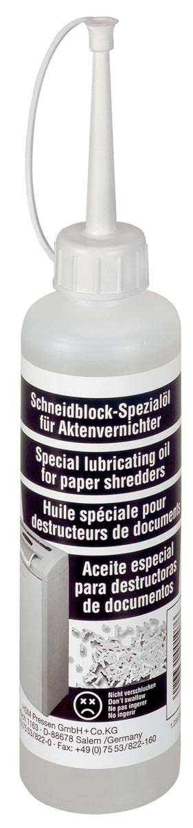HSM snijwalsen olie, flacon van 250 ml HSM snijwalsen olie, flacon van 250 ml