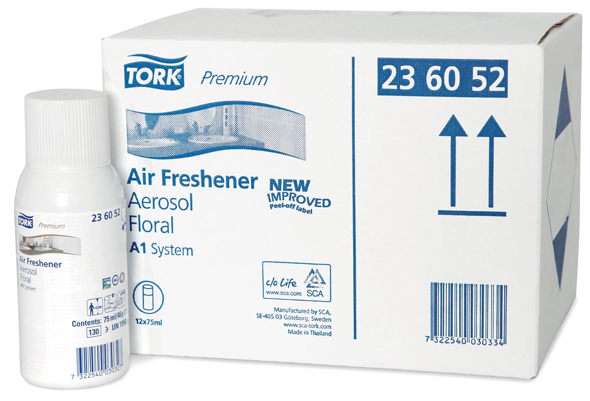 Tork navulling voor luchtverfrisser, bloemen, systeem A1, flacon van 75 ml
