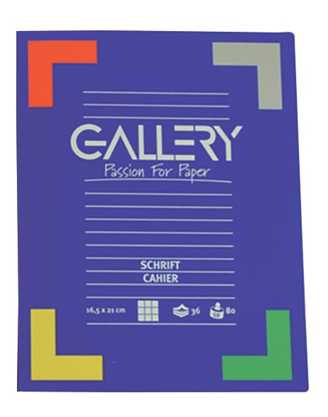 Gallery schrift, ft 16,5 x 21 cm, geruit 5 mm, 72 bladzijden afbeelding