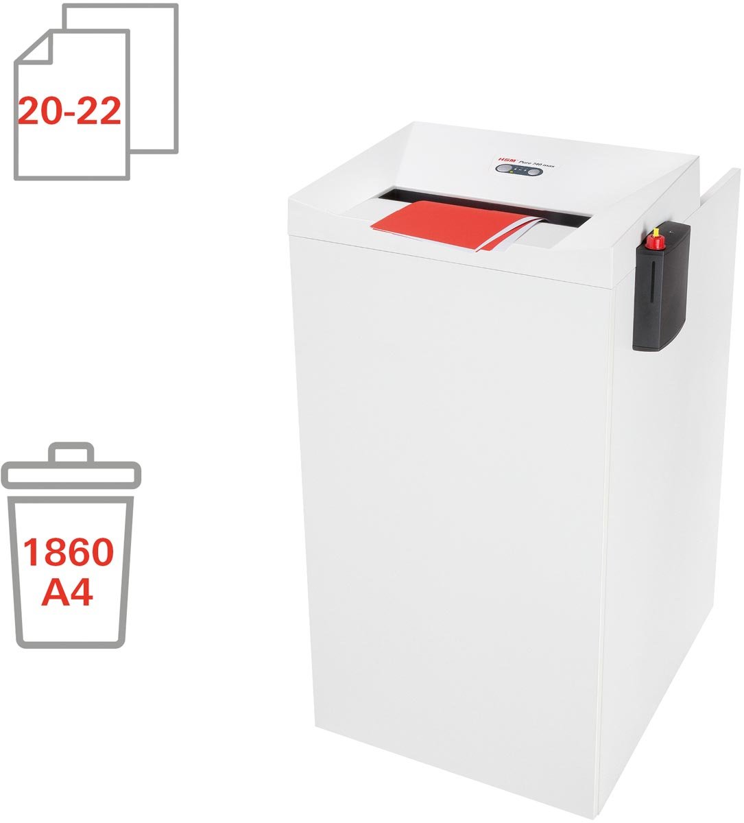 HSM PURE 740 Max papiervernietiger, 4,5 x 30 mm afbeelding