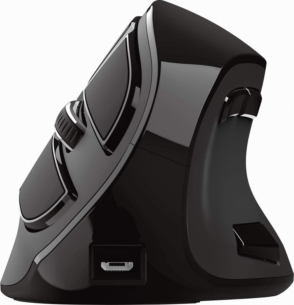 Trust oplaadbare draadloze ergonomische muis Voxx, zwart afbeelding