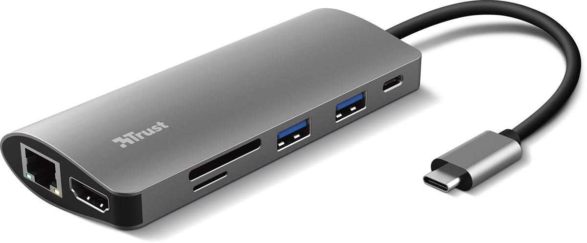 Trust Dalyx 7-in-1 USB-C Multiport Adapter afbeelding