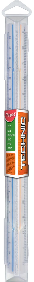 Maped driekantige schaallat groen: schaalverdeling 1:20, 1:25, 1:33,33, 1:50, 1:75, 1:100 Top Merken Winkel