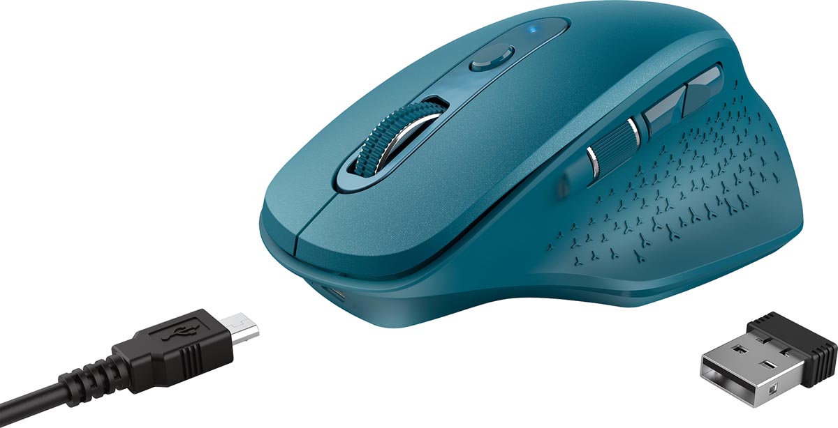 Trust oplaadbare draadloze muis Ozaa, blauw