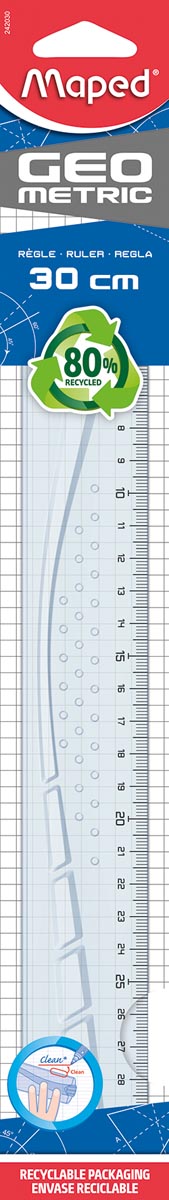 Maped lat Geometric 30 cm, transparant afbeelding
