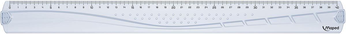 Maped lat Geometric 40 cm, transparant