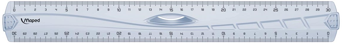 Maped decimeterlat Geometric driedubbele decimeter, 30 cm