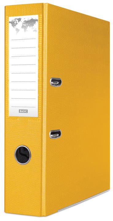 OFFICE products ordner voor A4, PP, rug van 7,5 cm, geel