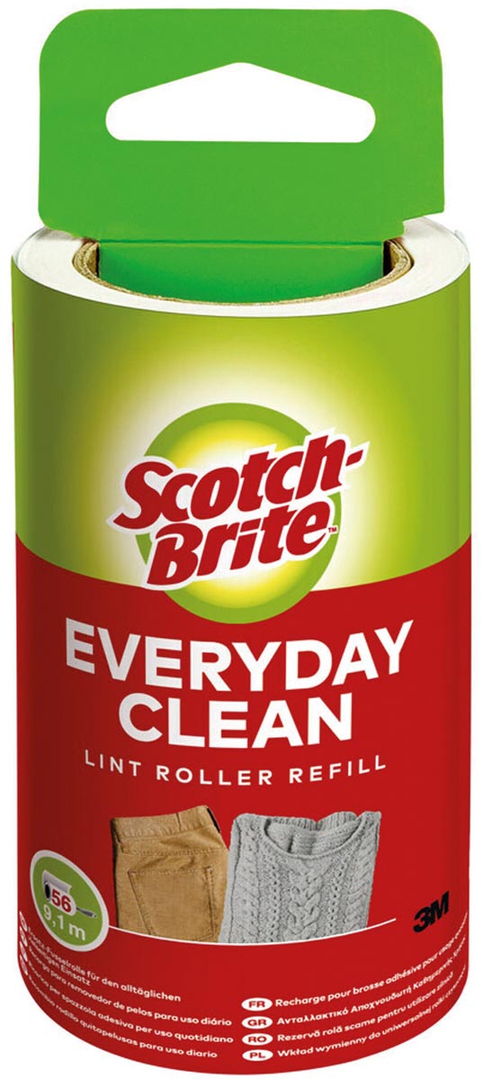 Scotch-Brite pluizenkleefroller navulling, 56 vellen afbeelding