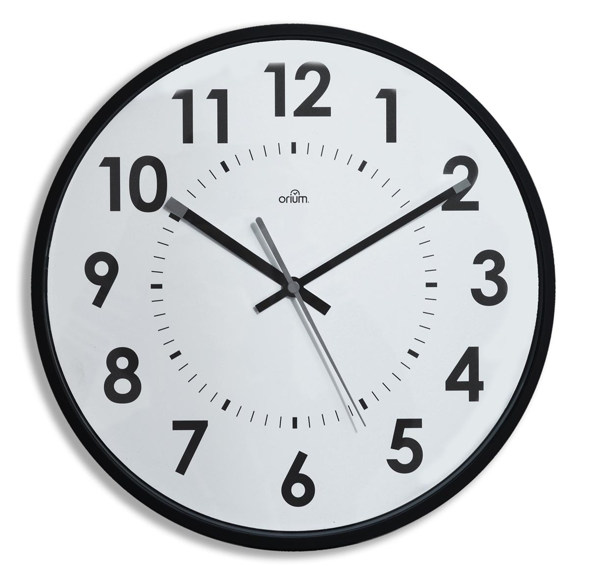 Orium by CEP wandklok, quartz, diameter 30 cm, zwart afbeelding