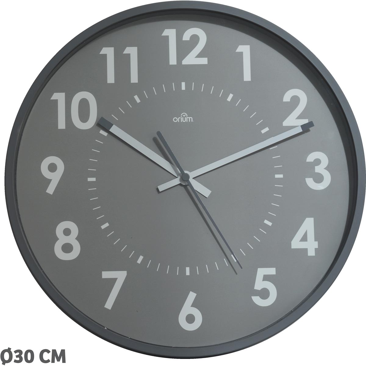 Orium by CEP wandklok, quartz, diameter 30 cm, grijs afbeelding