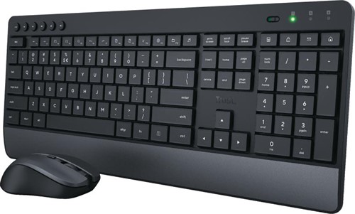 Trust Trezo draadloze deskset, uit gerecycleerd kunststof, qwerty