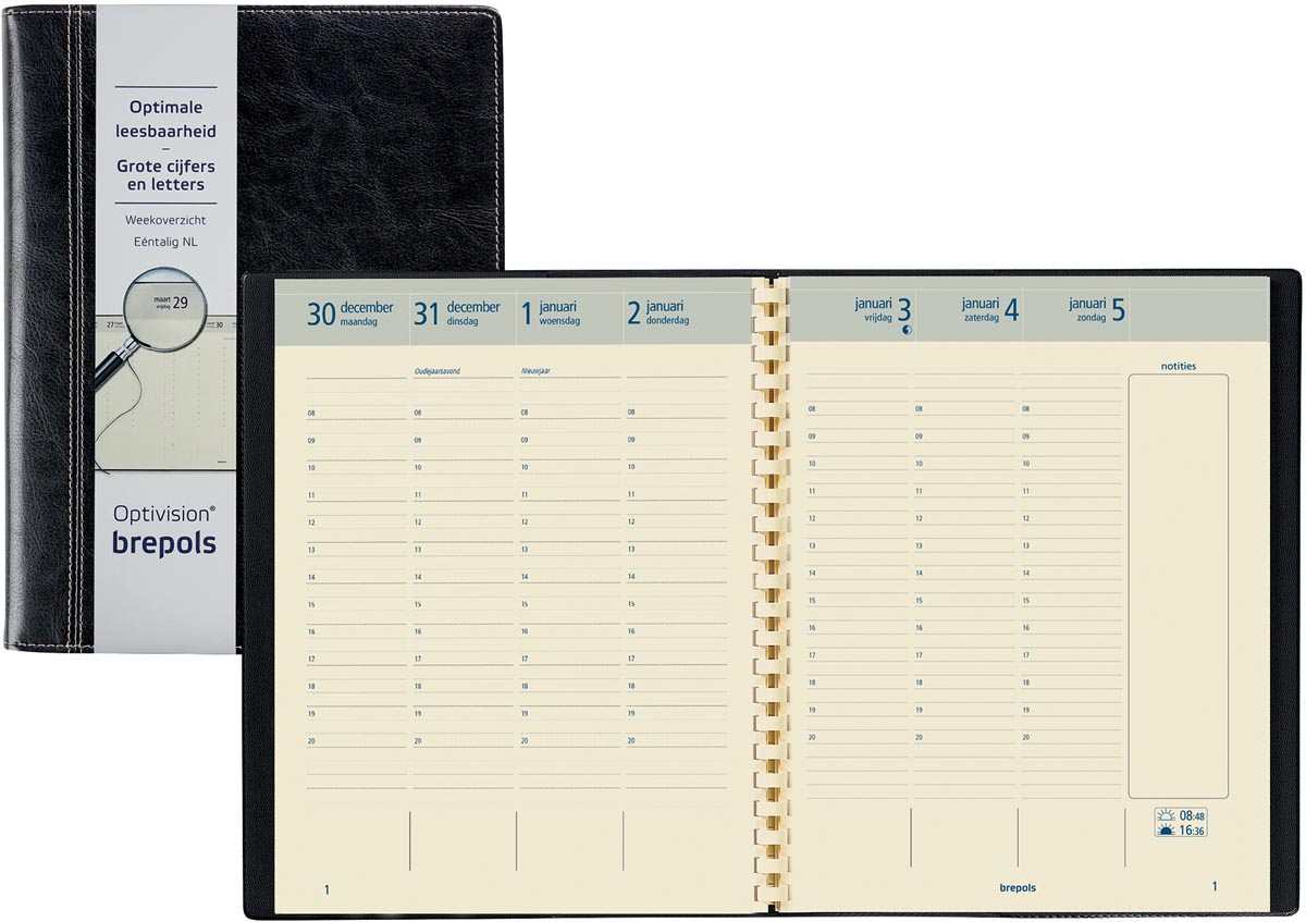 Brepols Optivision Xl Palermo Zwart Nederlandstalig 2020 huismerk kopen in de aanbieding