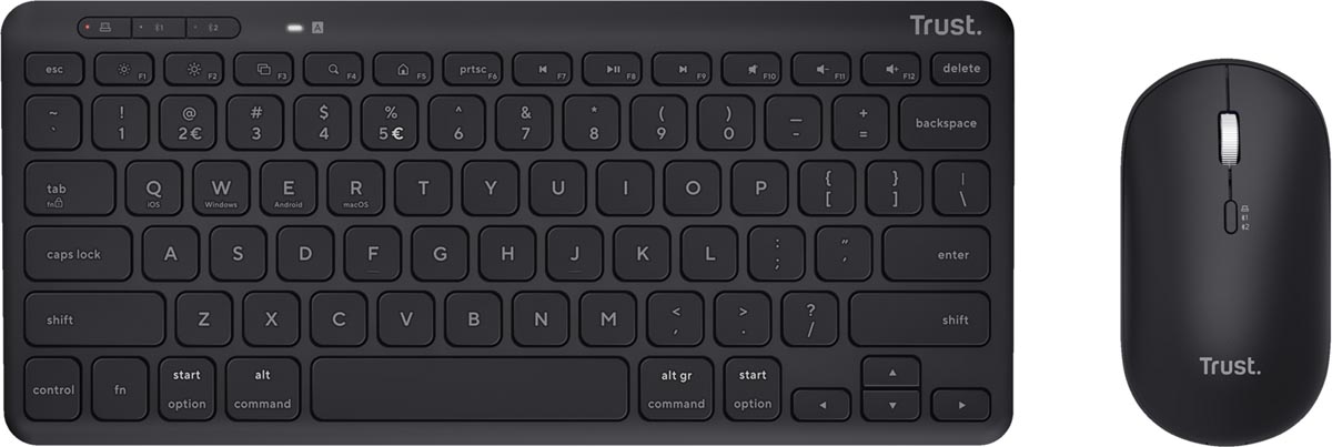 Trust Lyra Eco draadloze deskset, qwerty Trust Lyra Eco draadloze deskset, qwerty