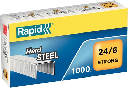 Rapid Agrafes 24/6, acier, boîte de 1.000 agrafes