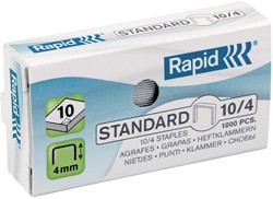 Rapid Nietjes 10/4, gegalvaniseerd, doos van 1.000 nietjes
