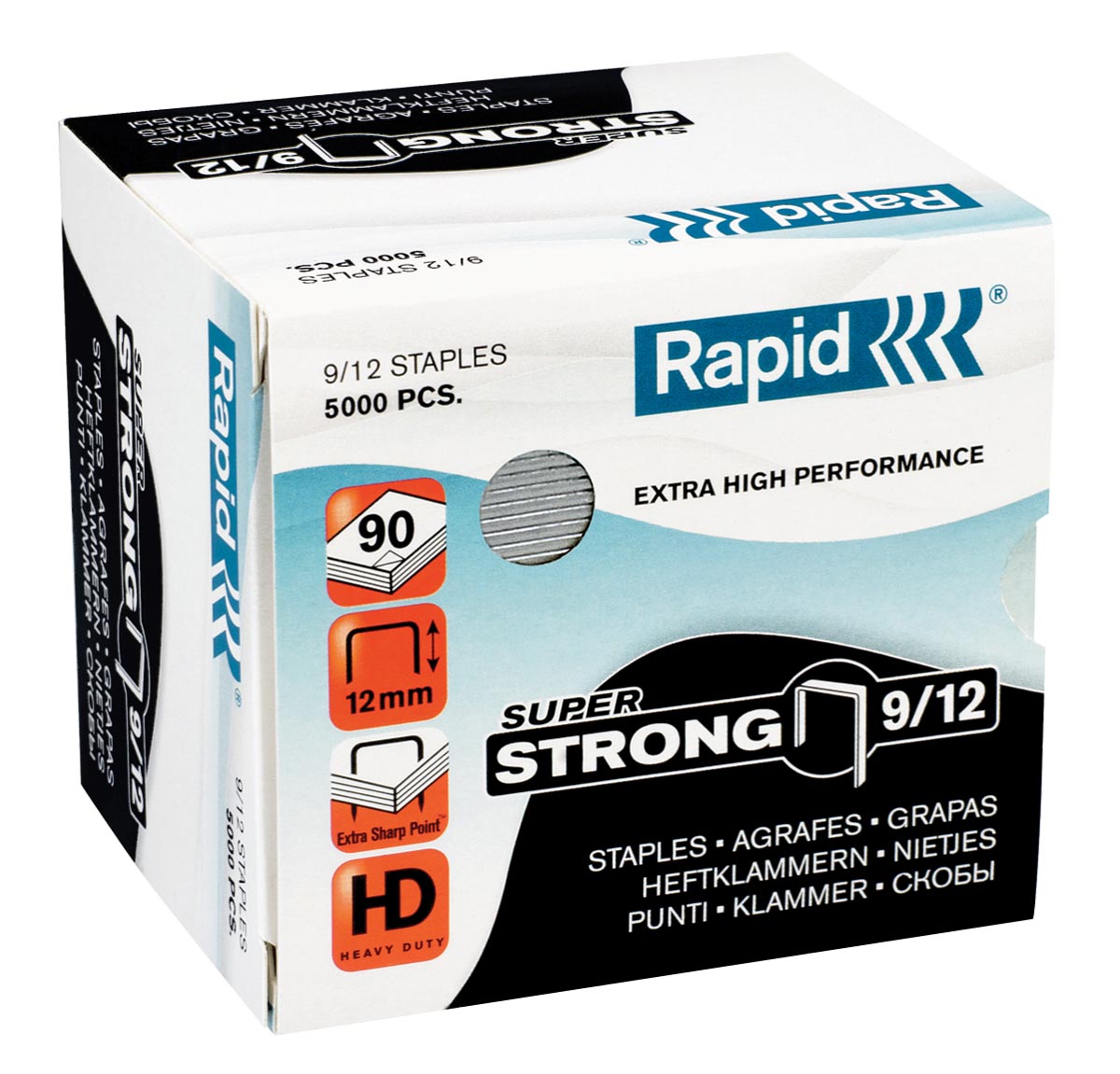 Rapid SuperStrong nietjes 9/12, gegalvaniseerd, doos van 5000 stuks