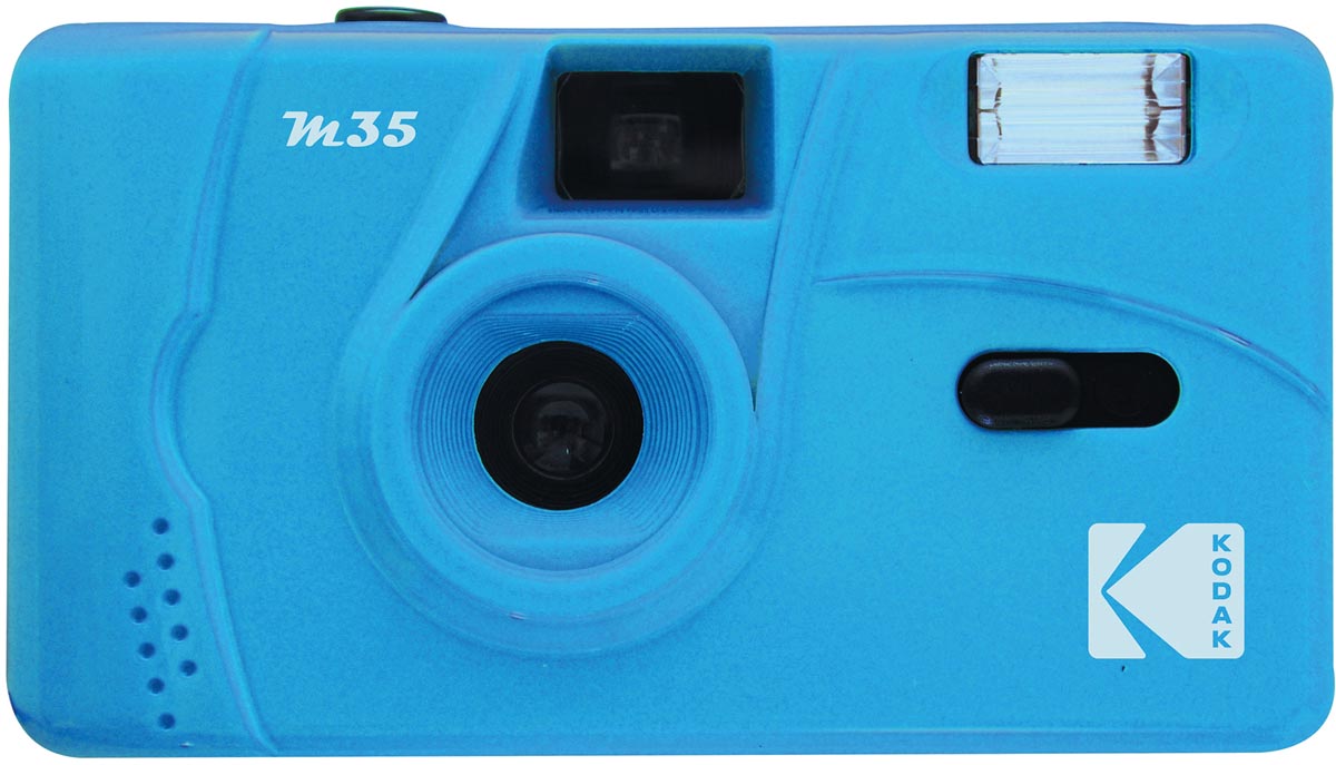 Kodak analoog fototoestel M35, blauw Kodak analoog fototoestel M35, blauw