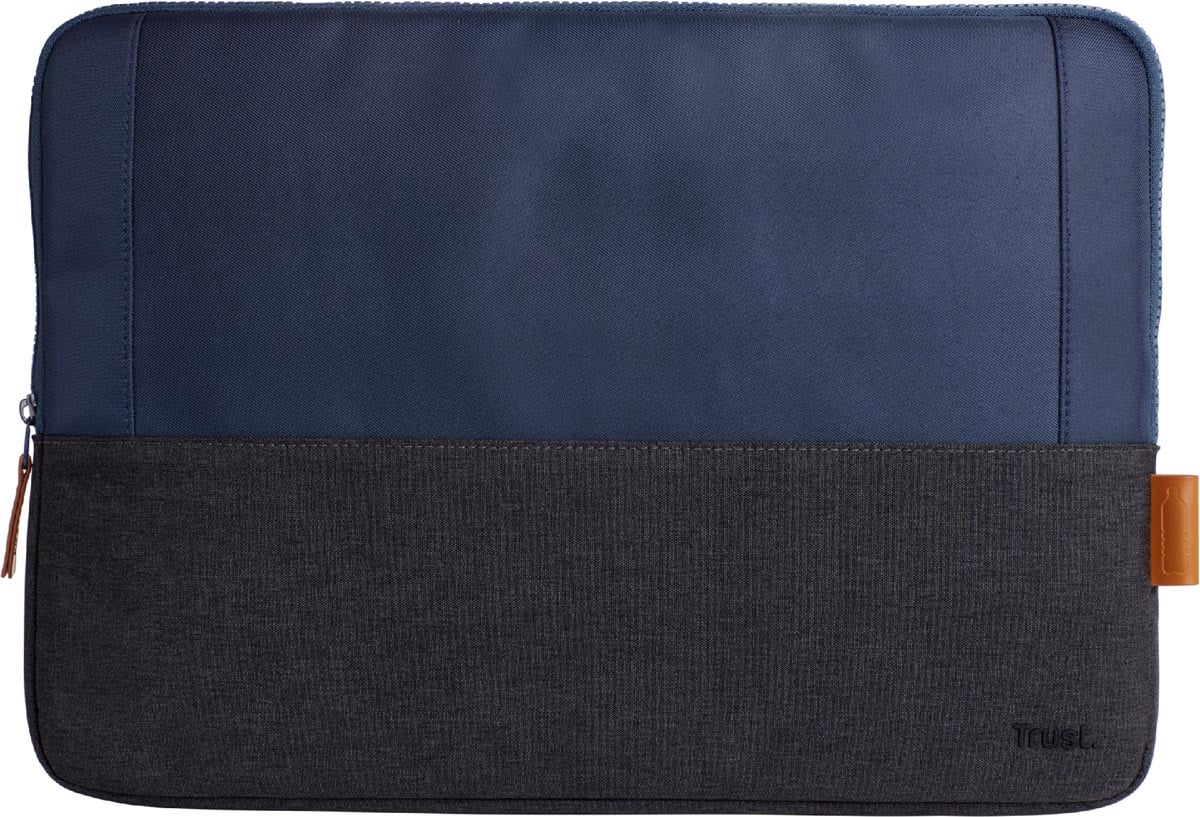 Trust laptop sleeve voor 16 inch laptops, blauw afbeelding