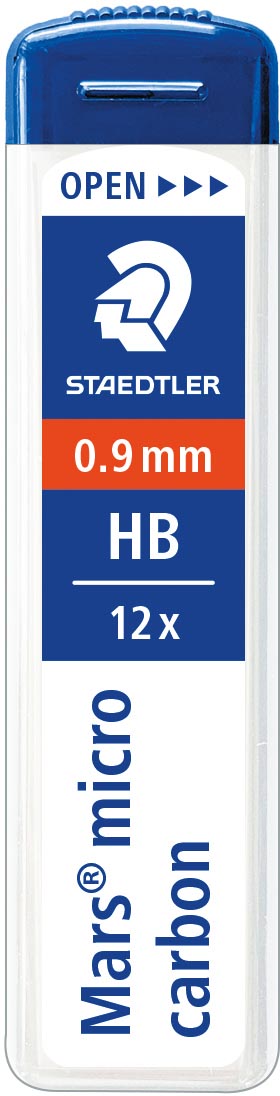 Staedtler Mars micro potloodstiften, 0,9 mm, HB, etui van 12 stuks afbeelding