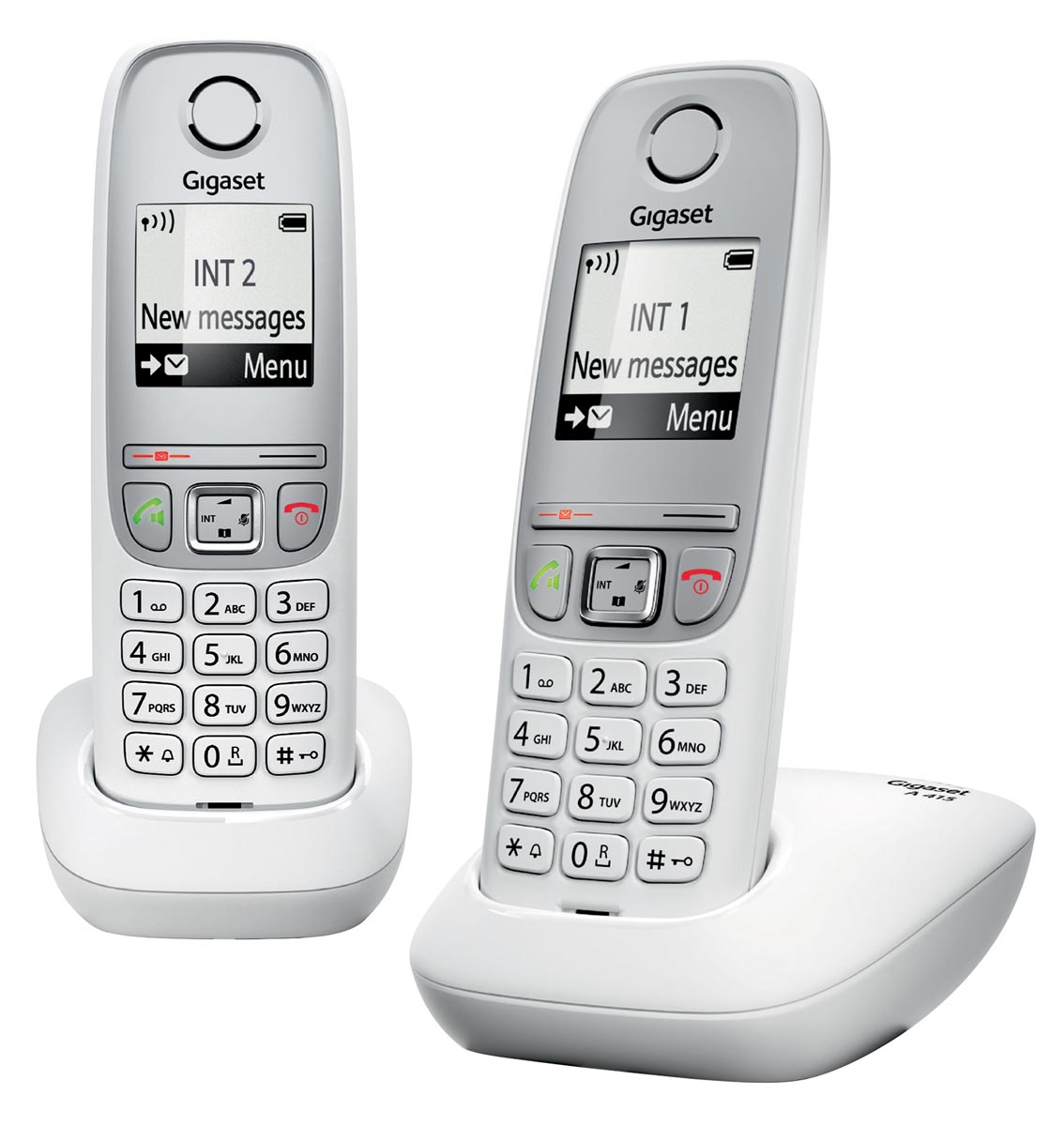 Gigaset A415 DECT draadloze telefoon, met extra handset, wit