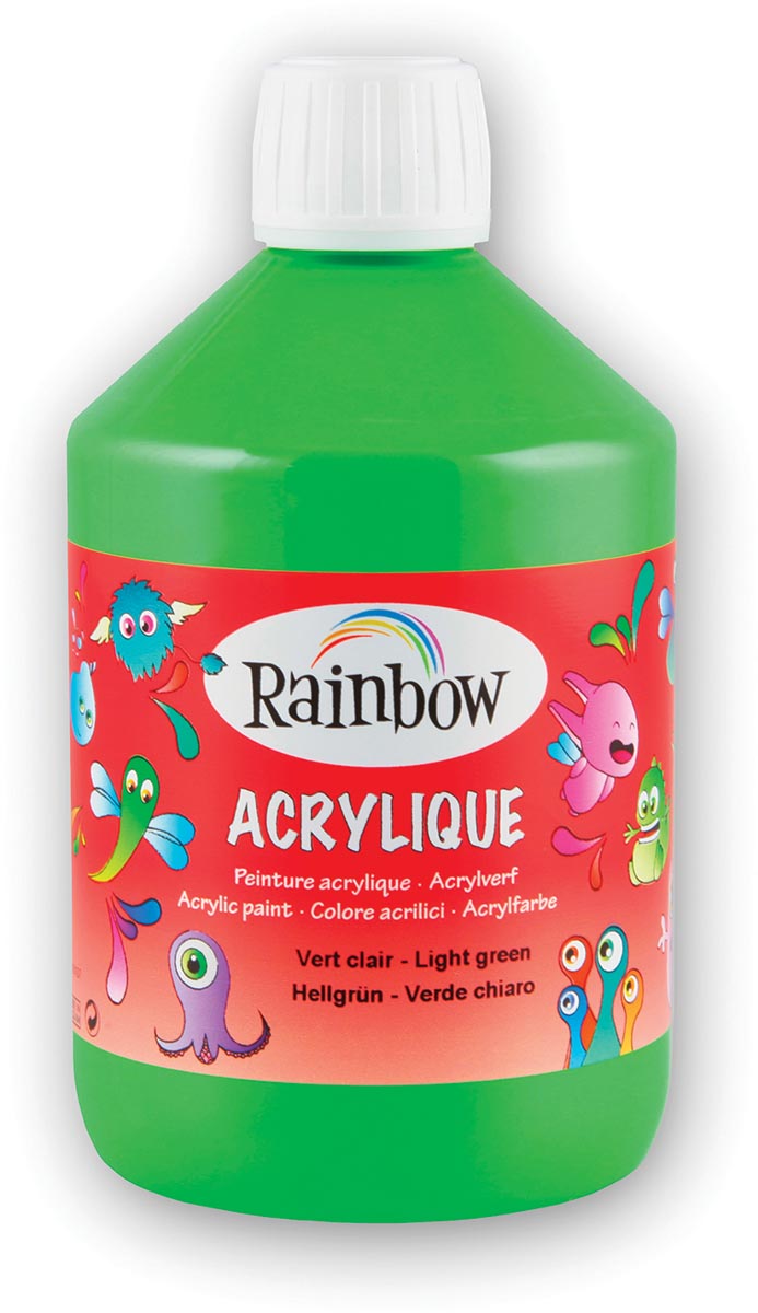 Rainbow acrylverf, flacon van 500 ml, lichtgroen