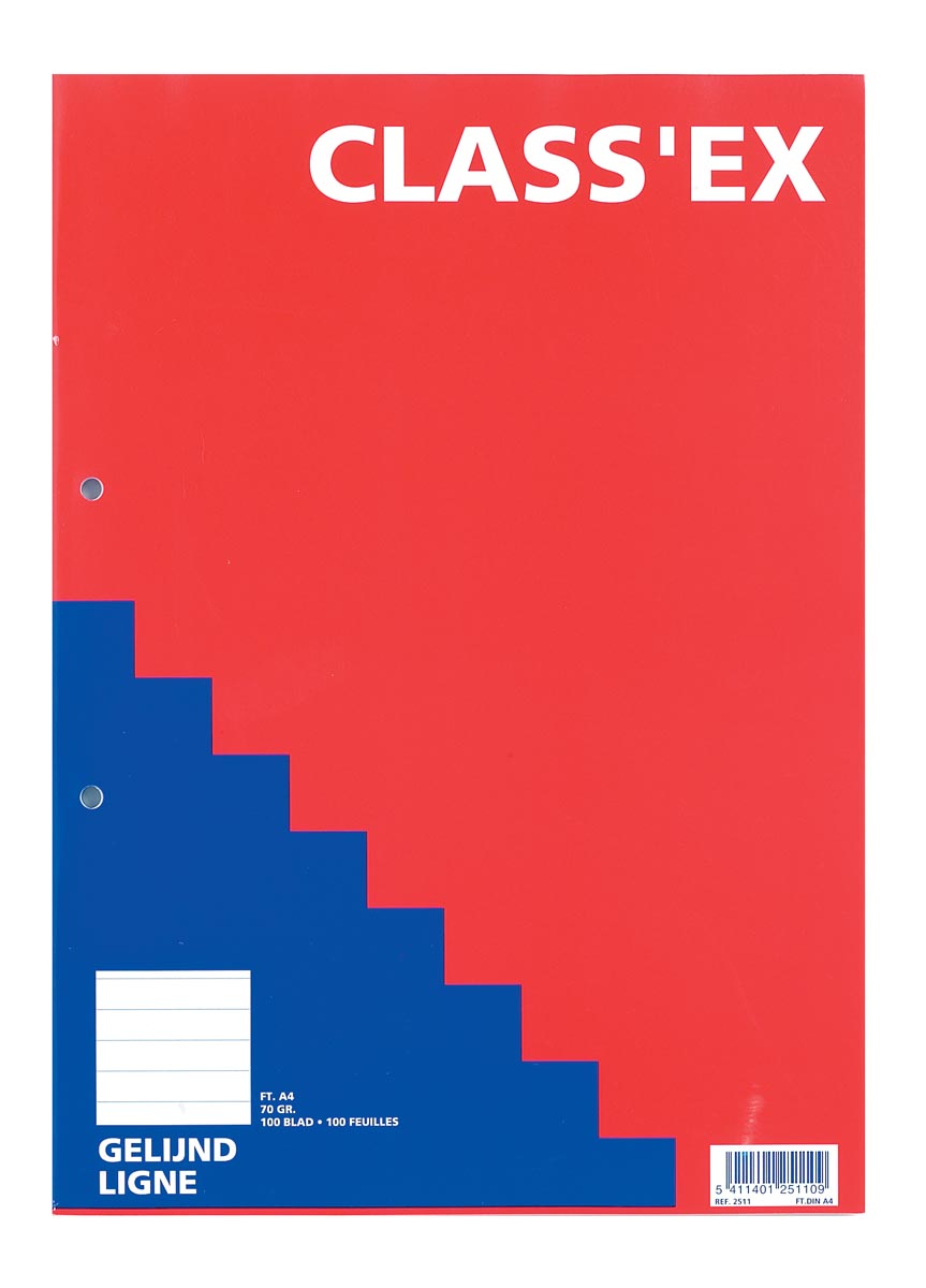 Class&apos;ex cursusblok, gelijnd, blok van 100 vel afbeelding