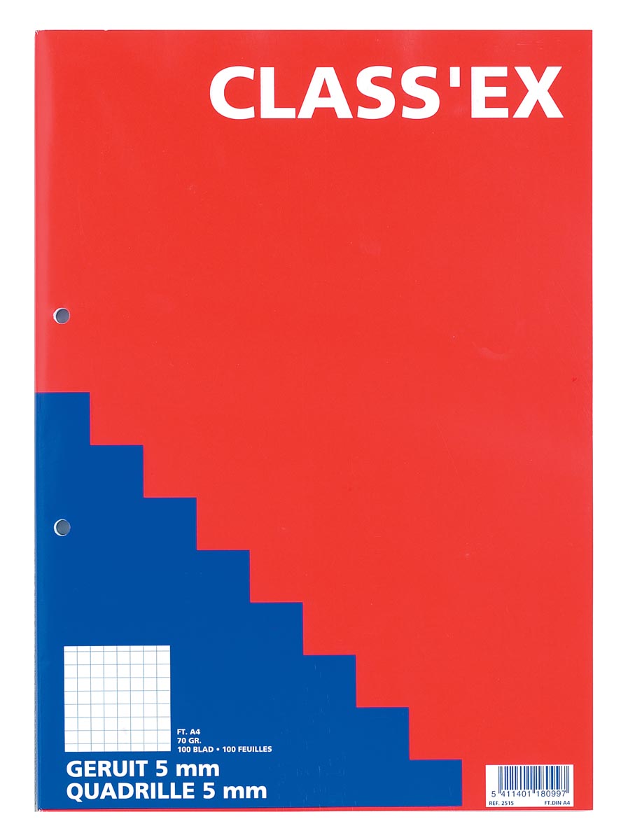 Class&apos;ex cursusblok, geruit 5 mm, blok van 100 vel afbeelding
