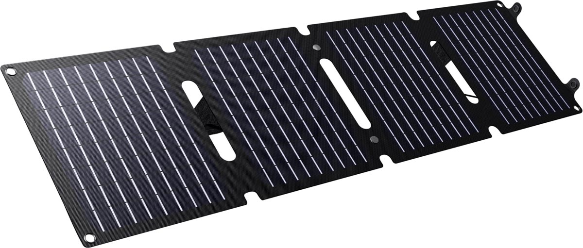 Trust Zuny - Draagbaar Zonnepaneel 40W - Duurzaam Opladen voor Onderweg - Opvouwbaar - Outdoor/Kamperen - Zwart