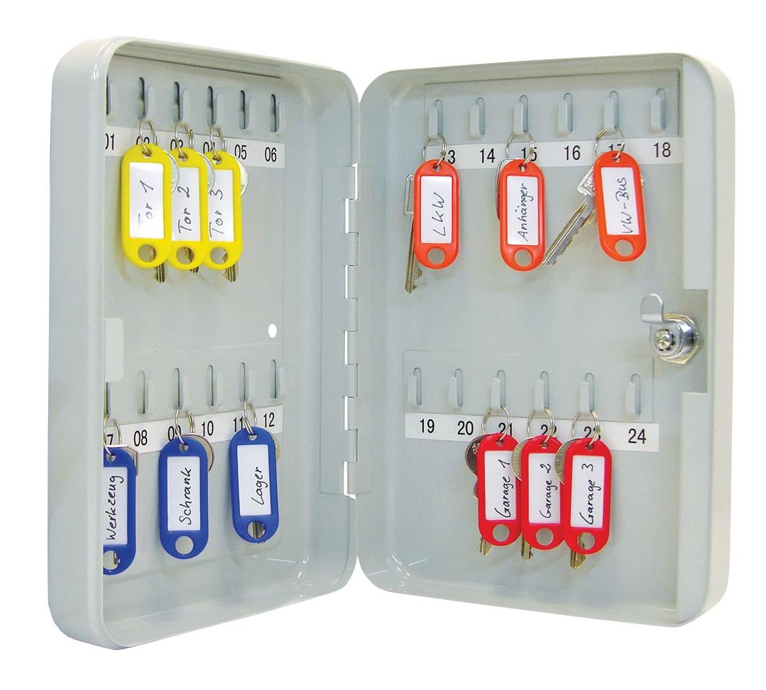 Wedo sleutelkast voor 24 sleutels, ft 18 x 6 x 25 cm, grijs Wedo sleutelkast voor 24 sleutels, ft 18 x 6 x 25 cm, grijs