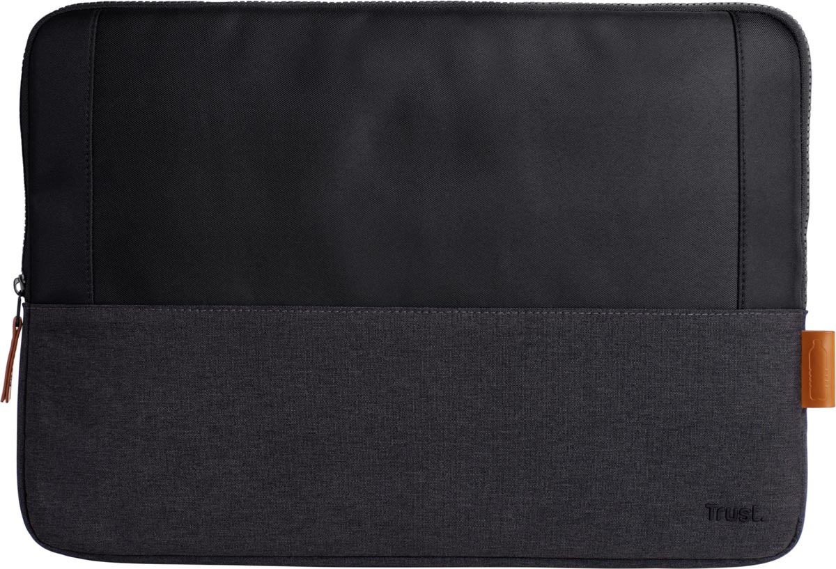 Trust laptop sleeve voor 16 inch laptops, zwart afbeelding