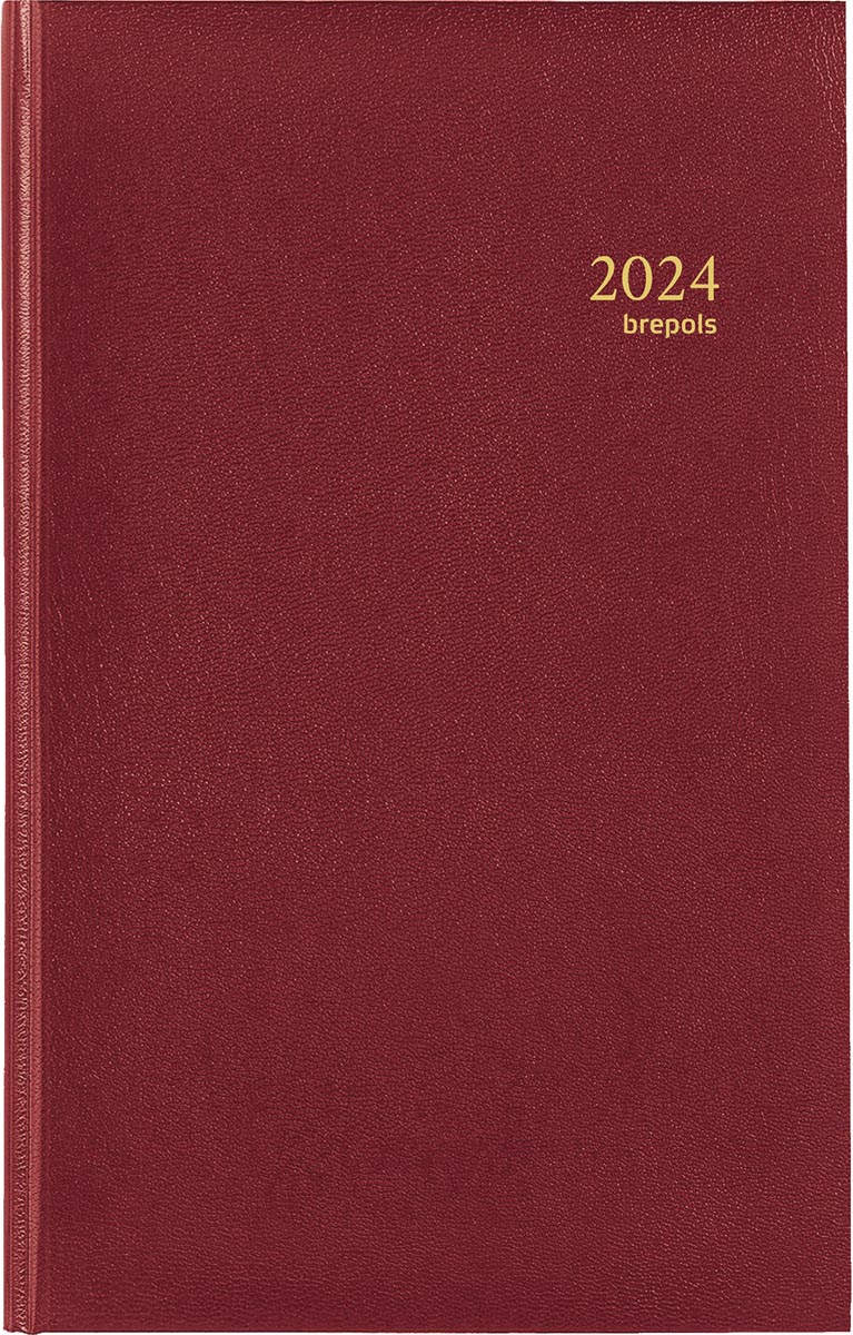 Brepols agenda Interplan Lima 6-talig, bordeaux, 2024