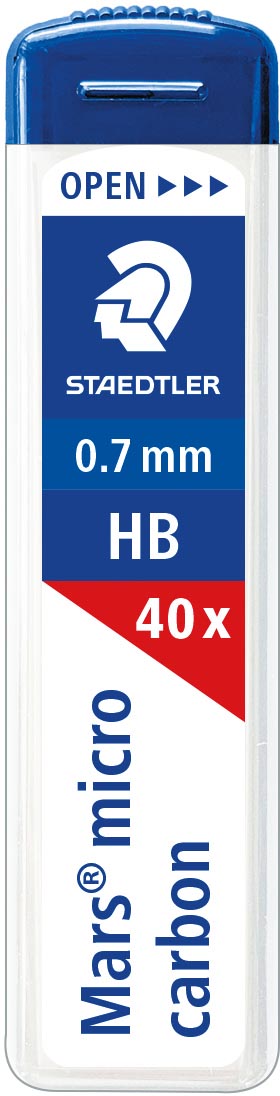 Staedtler Mars micro potloodstiften, 0,7 mm, HB, etui van 40 stuks afbeelding