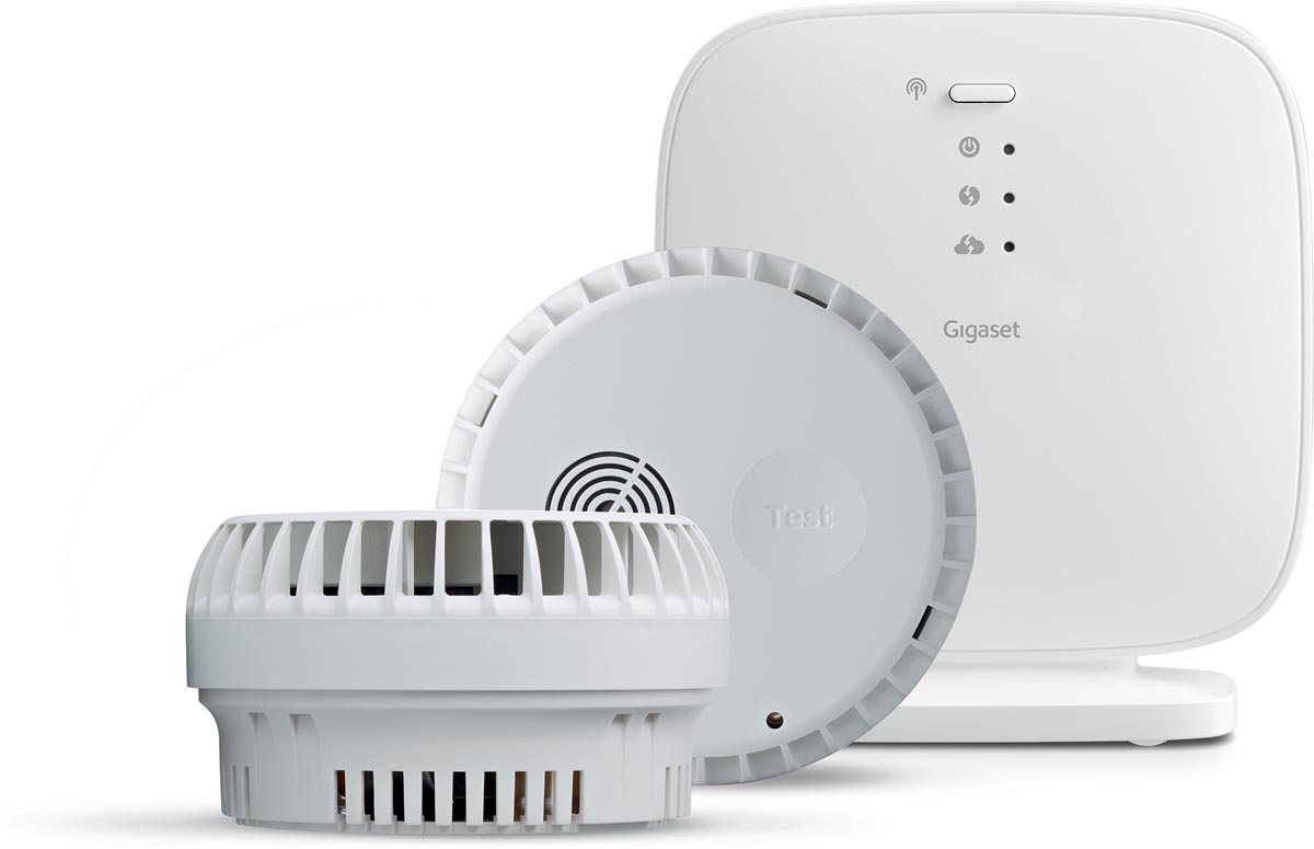 Gigaset Smart Home smoke pack met basisstation en 2 rooksensoren