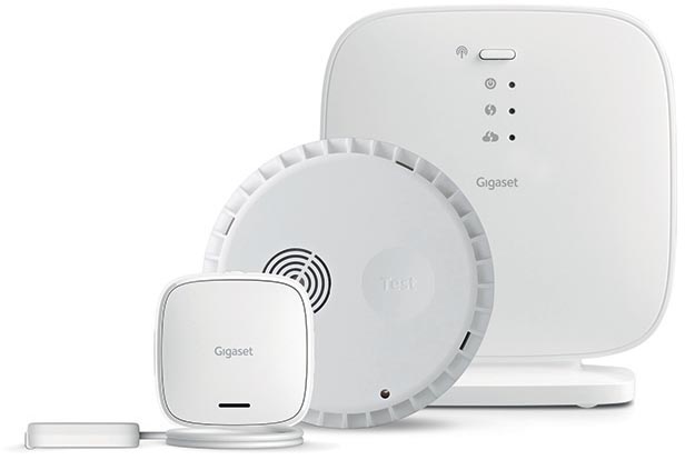 Gigaset Smart Home elementary pack met basisstation, watersensor en rooksensor