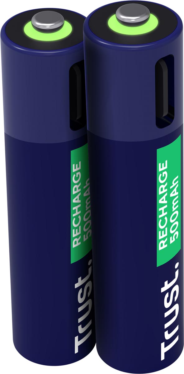 Trust USB-C herlaadbare batterijen AAA, blister van 2 stuks afbeelding
