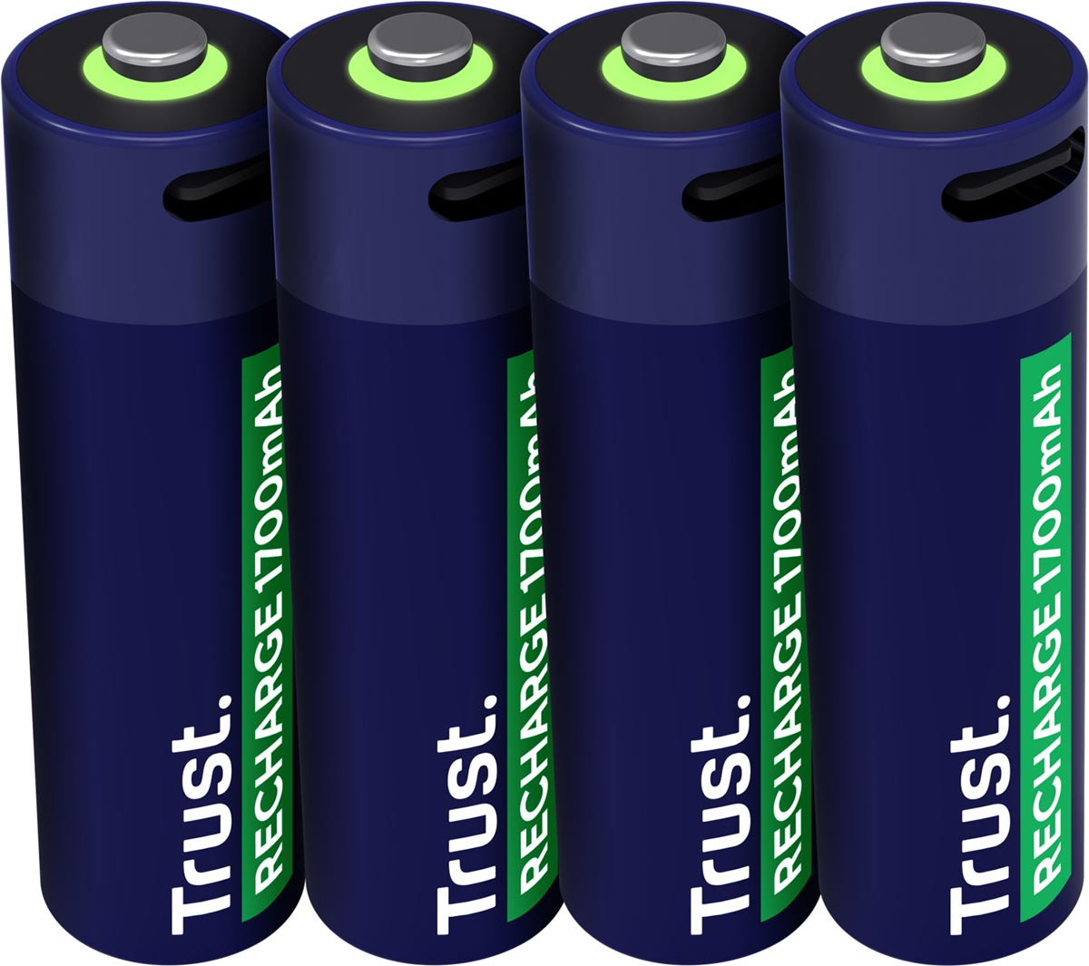 Trust USB-C herlaadbare batterijen AA, blister van 4 stuks afbeelding
