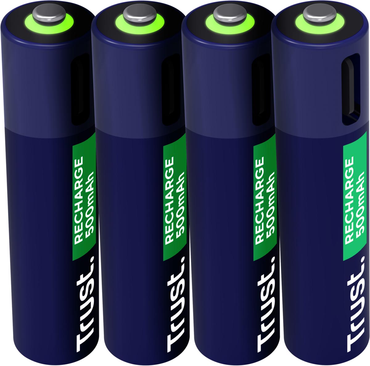 Trust USB-C herlaadbare batterijen AAA, blister van 4 stuks