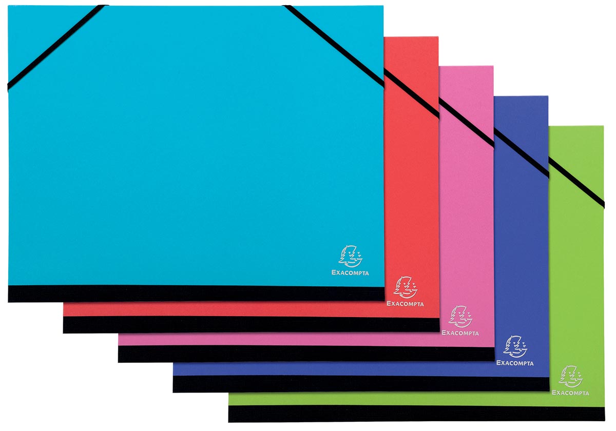 Excacompta tekenmap Iderama 32 x 45 cm, pak van 5 stuks in geassorteerde kleuren afbeelding
