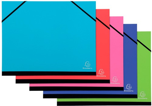 Excacompta tekenmap Iderama 32 x 45 cm, pak van 5 stuks in geassorteerde kleuren