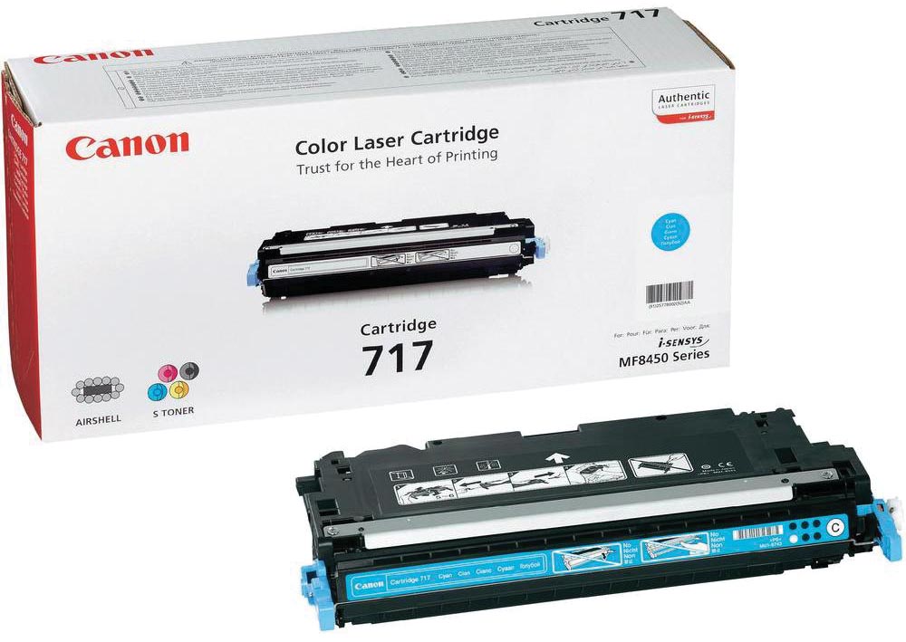 Canon toner 717C, 4.000 pagina's, OEM 2577B002, cyaan