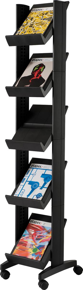 Paperflow Mobiele folderhouder Corner Compact zwart afbeelding