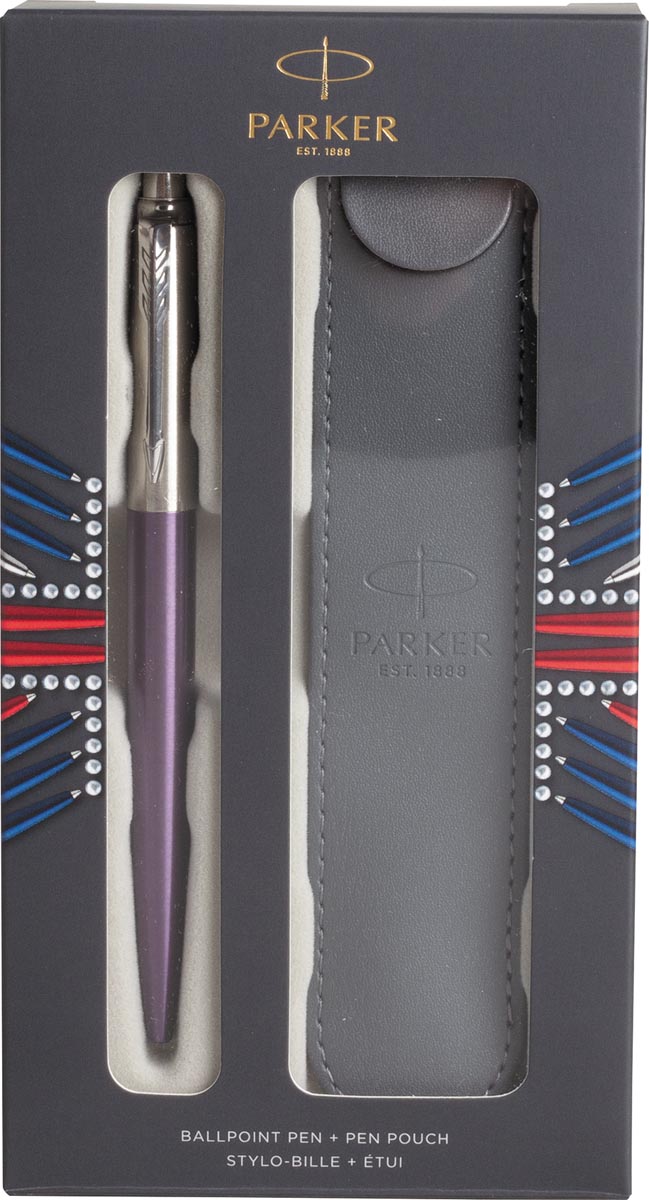 Parker giftbox Jotter Victoria Violet balpen + pen pouch